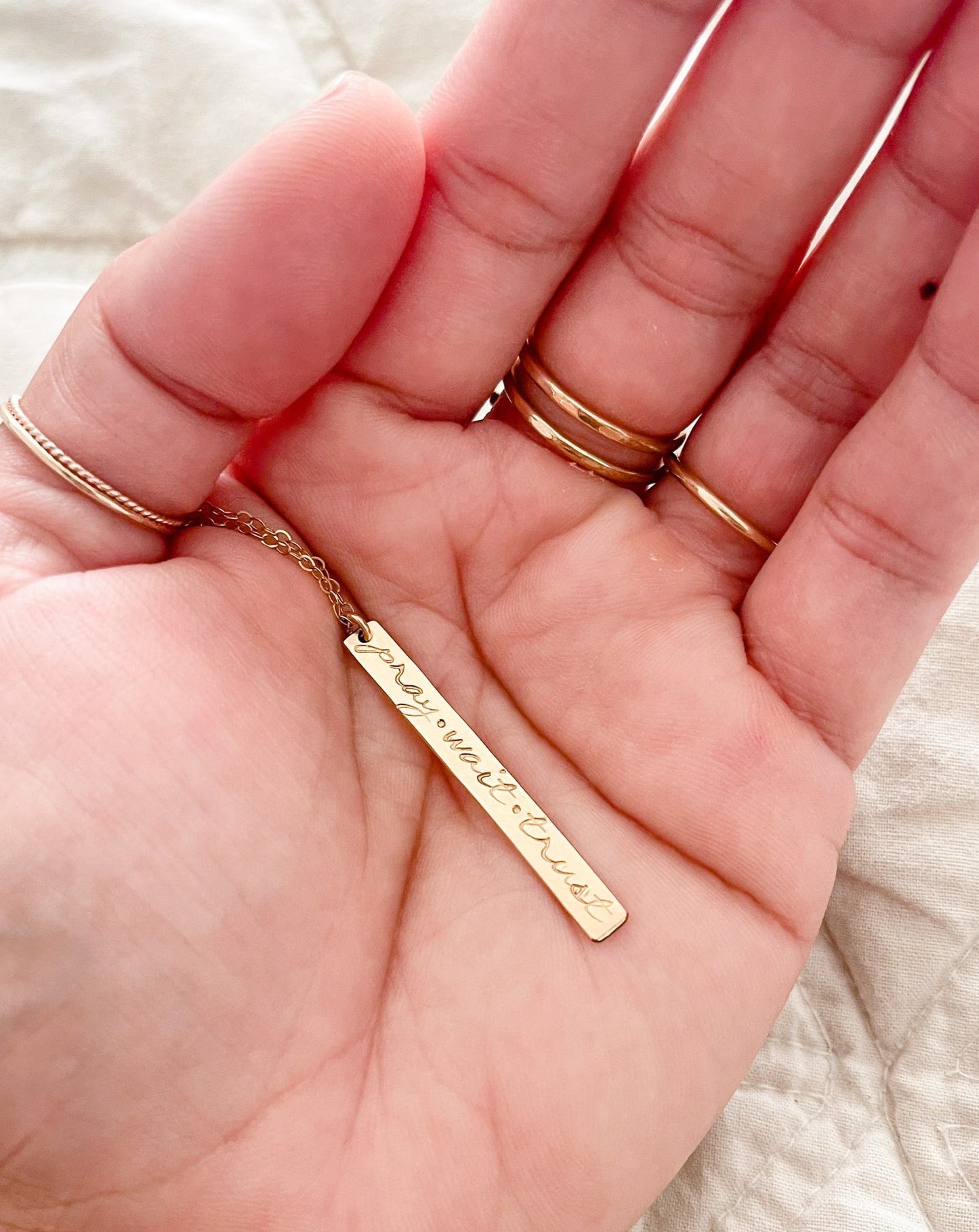 Pray.Wait.Trust Necklace