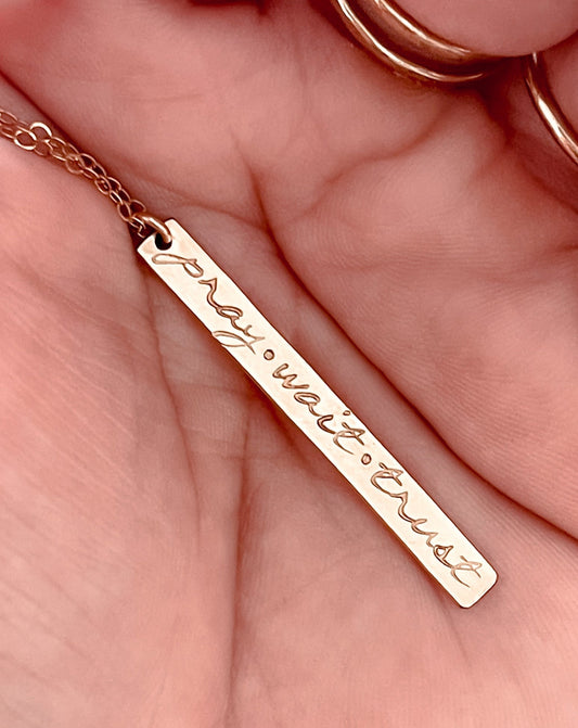 Pray.Wait.Trust Necklace